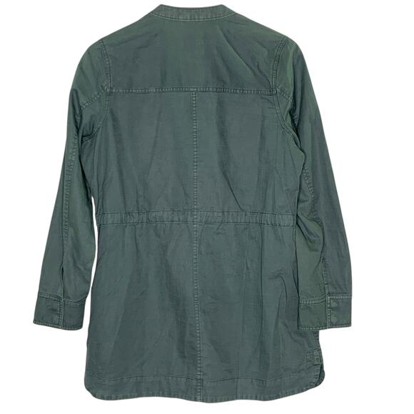 Marine Layer M Cotton Linen Blend Charlotte Utility Jacket Blue Green - Picture 2 of 11